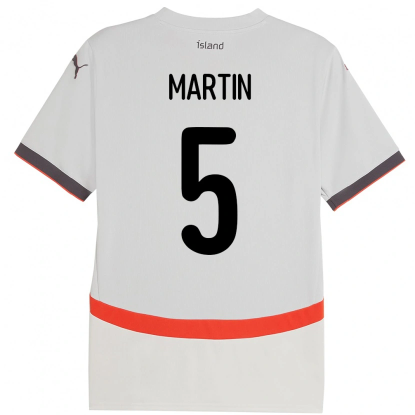 Danxen Kinder Island Markús Andri Daníelsson Martin #5 Weiß Auswärtstrikot Trikot 24-26 T-Shirt