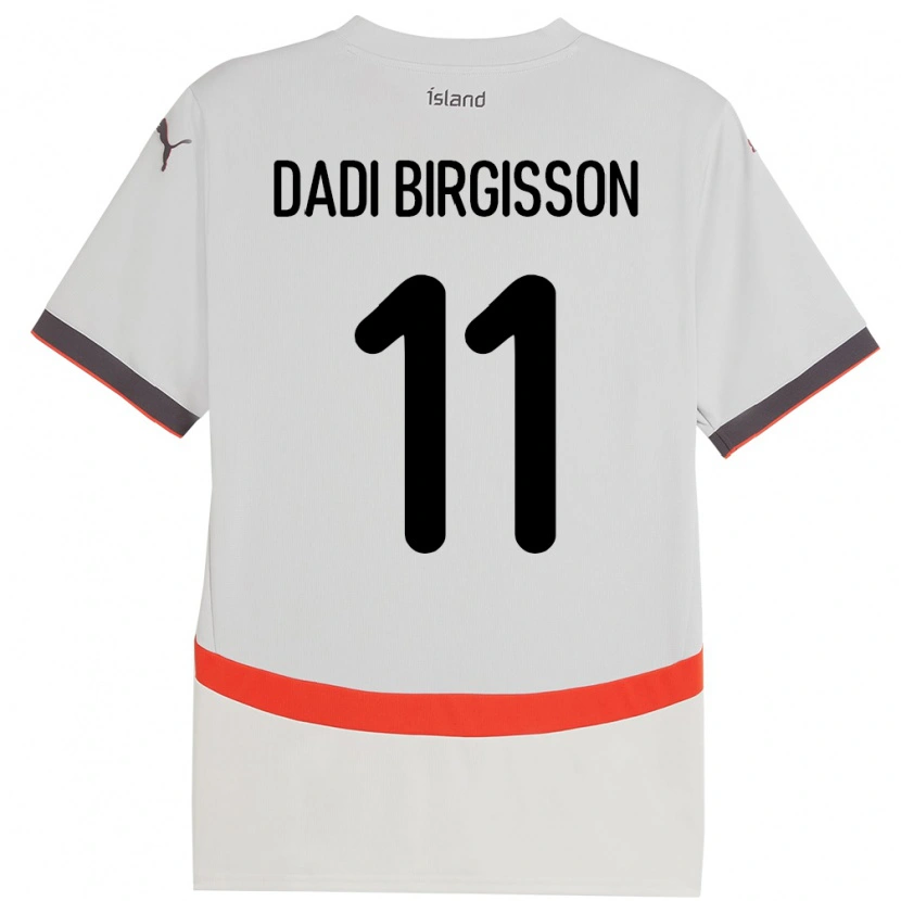 Danxen Kinder Island Adolf Dadi Birgisson #11 Weiß Auswärtstrikot Trikot 24-26 T-Shirt