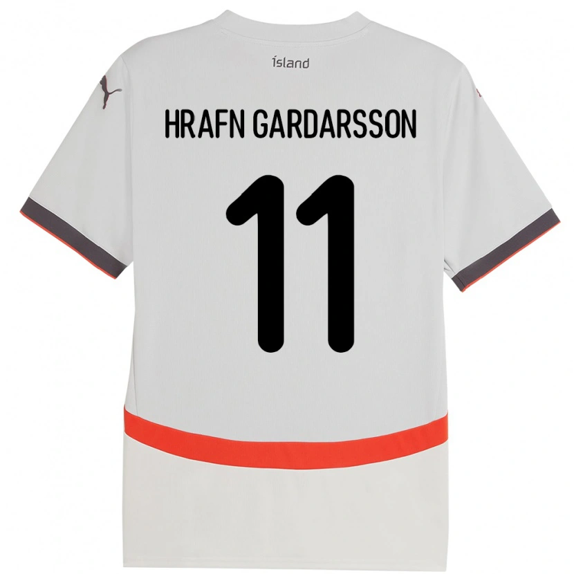 Danxen Kinder Island Bjarki Hrafn Gardarsson #11 Weiß Auswärtstrikot Trikot 24-26 T-Shirt