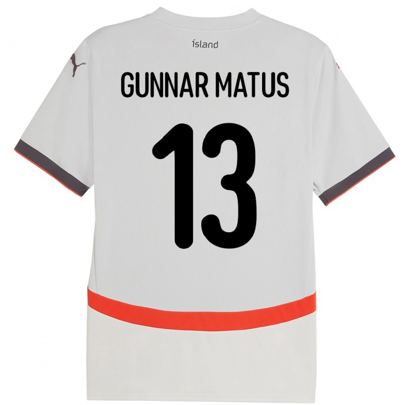 Danxen Kinder Island Aron Gunnar Matus #13 Weiß Auswärtstrikot Trikot 24-26 T-Shirt