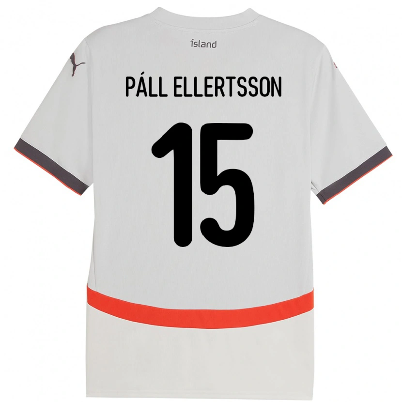 Danxen Kinder Island Markús Páll Ellertsson #15 Weiß Auswärtstrikot Trikot 24-26 T-Shirt