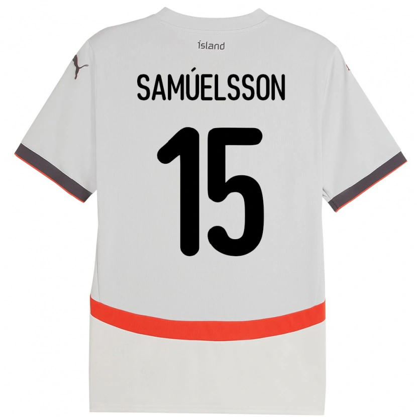 Danxen Kinder Island Birkir Hrafn Samúelsson #15 Weiß Auswärtstrikot Trikot 24-26 T-Shirt