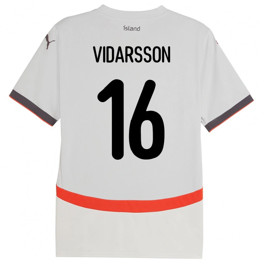 Danxen Kinder Island Viktor Vidarsson #16 Weiß Auswärtstrikot Trikot 24-26 T-Shirt