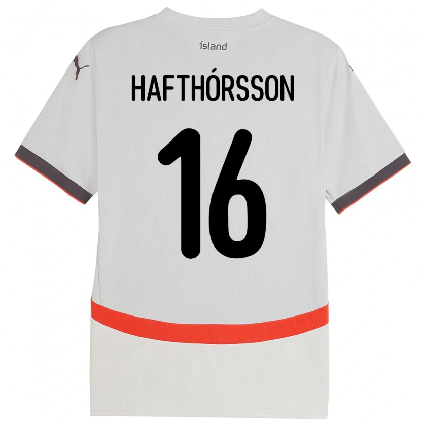 Danxen Kinder Island Gestur Alexander Hafthórsson #16 Weiß Auswärtstrikot Trikot 24-26 T-Shirt