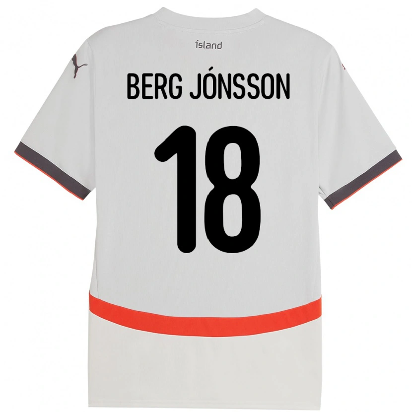 Danxen Kinder Island Dadi Berg Jónsson #18 Weiß Auswärtstrikot Trikot 24-26 T-Shirt