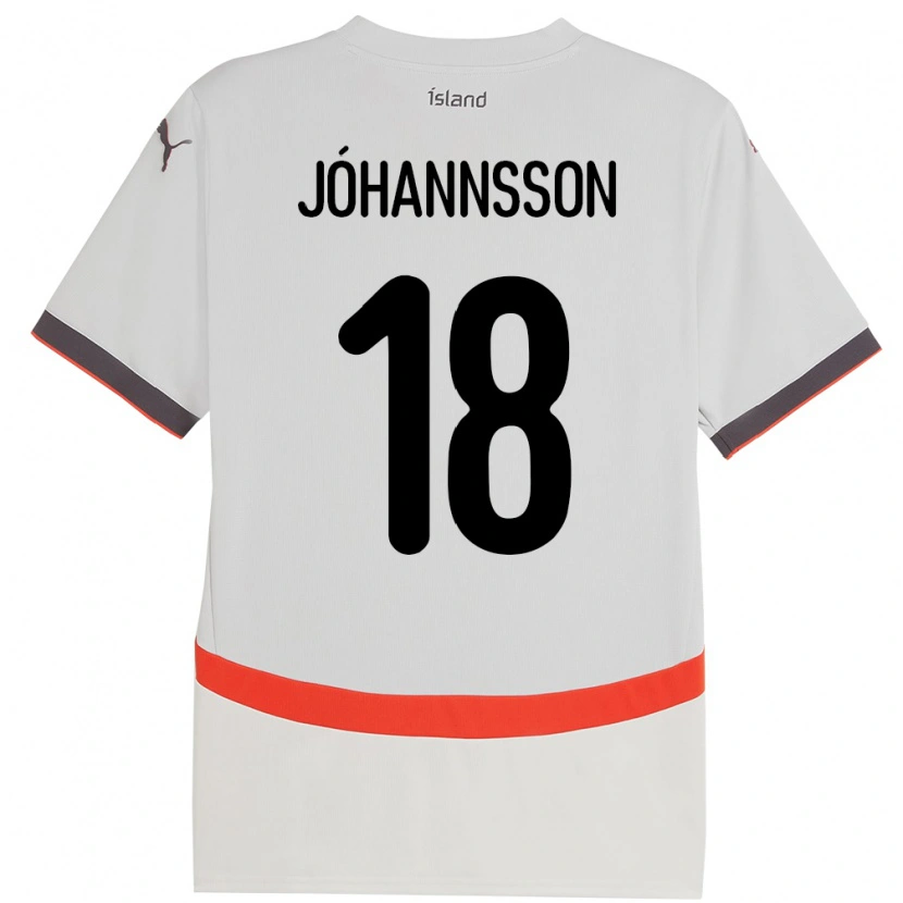 Danxen Kinder Island Helgi Jóhannsson #18 Weiß Auswärtstrikot Trikot 24-26 T-Shirt