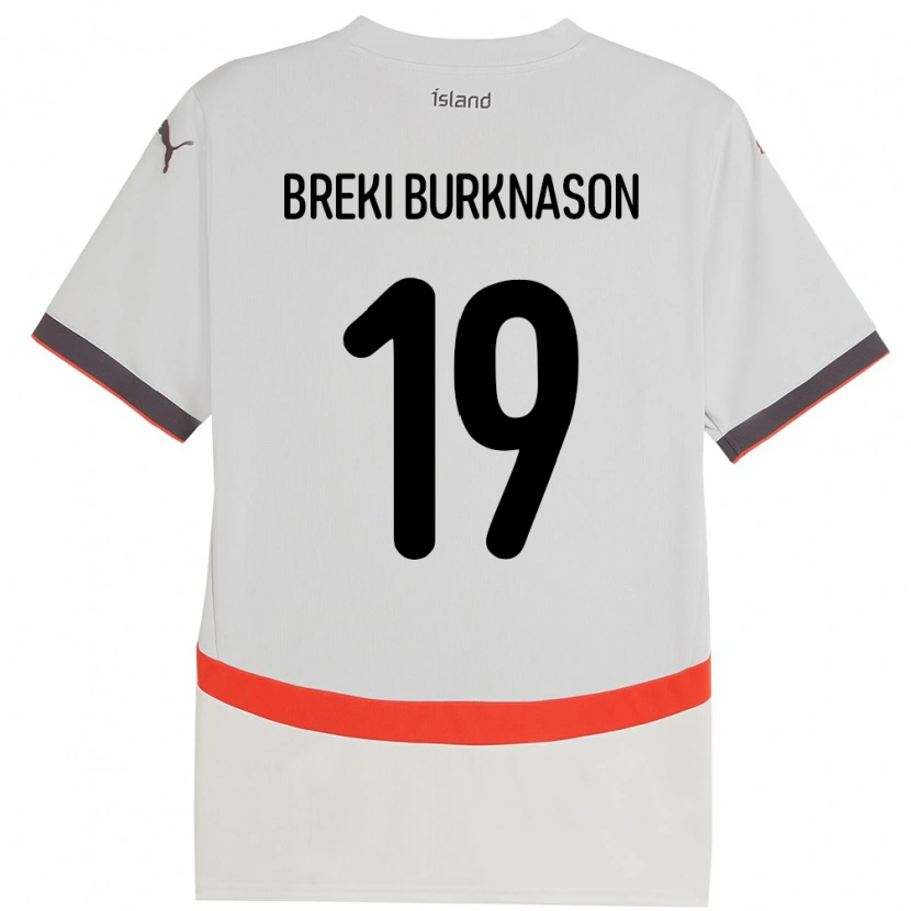 Danxen Kinder Island Birnir Breki Burknason #19 Weiß Auswärtstrikot Trikot 24-26 T-Shirt