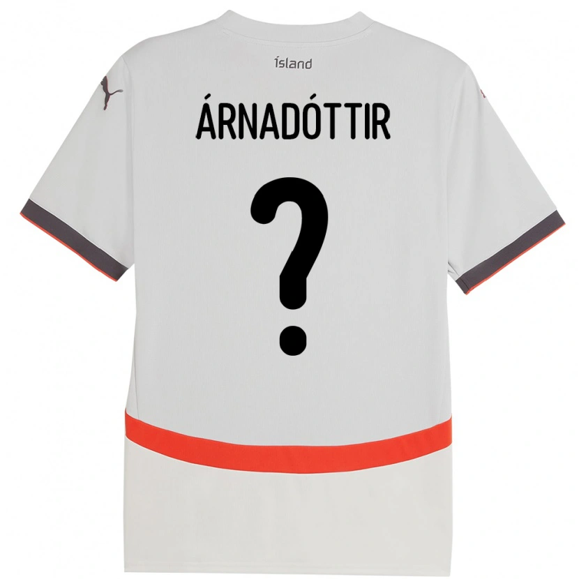 Danxen Kinder Island Kristín Dís Árnadóttir #0 Weiß Auswärtstrikot Trikot 24-26 T-Shirt