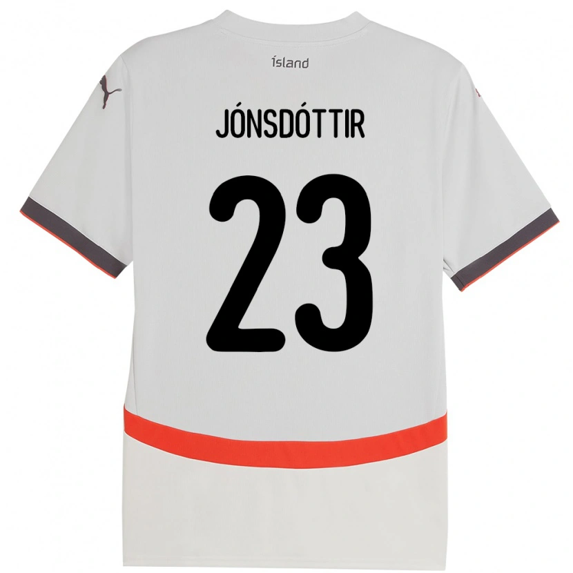 Danxen Kinder Island Sveindís Jane Jónsdóttir #23 Weiß Auswärtstrikot Trikot 24-26 T-Shirt