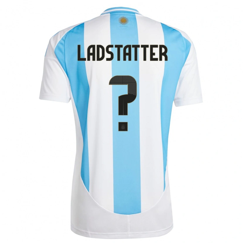 Danxen Herren Argentinien Agustín Ladstatter #0 Weiß Blau Heimtrikot Trikot 24-26 T-Shirt