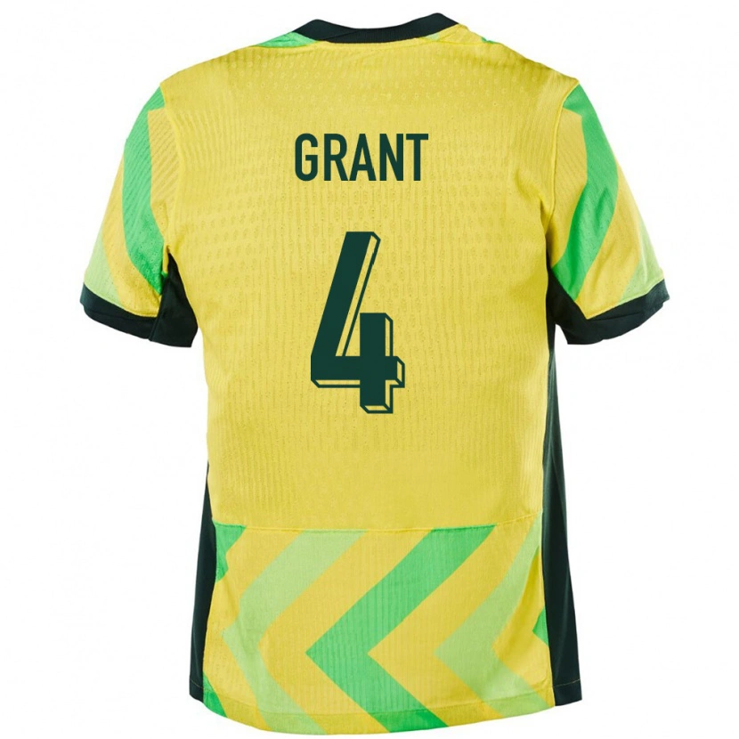 Danxen Herren Australien Rhyan Grant #4 Golden Heimtrikot Trikot 24-26 T-Shirt