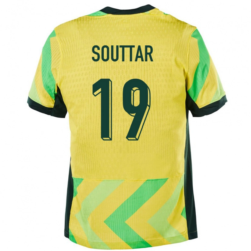 Danxen Herren Australien Harry Souttar #19 Golden Heimtrikot Trikot 24-26 T-Shirt