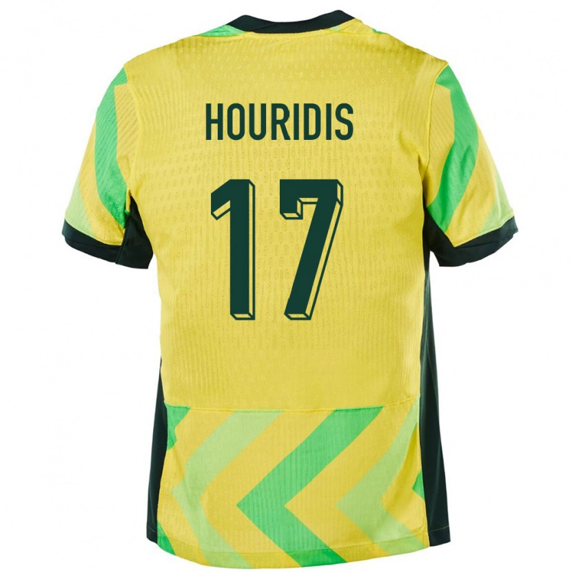 Danxen Herren Australien Alexander Houridis #17 Golden Heimtrikot Trikot 24-26 T-Shirt