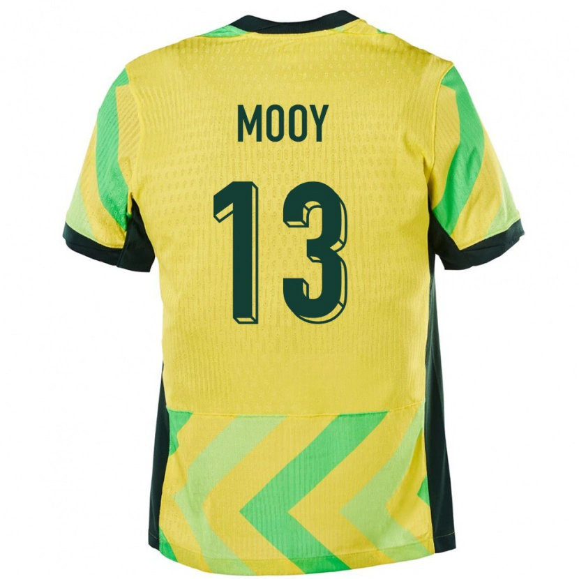 Danxen Herren Australien Aaron Mooy #13 Golden Heimtrikot Trikot 24-26 T-Shirt