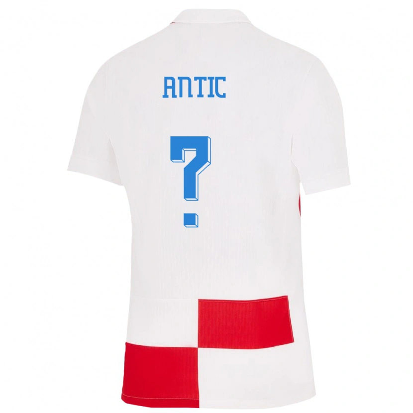 Danxen Herren Kroatien Paul Antic #0 Weiß Rot Heimtrikot Trikot 24-26 T-Shirt