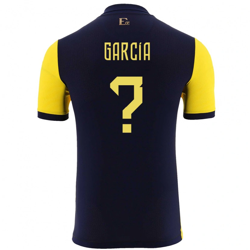 Danxen Herren Ecuador Dary García #0 Gelb Heimtrikot Trikot 24-26 T-Shirt
