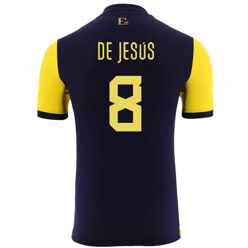 Danxen Herren Ecuador Geremy De Jesús #8 Gelb Heimtrikot Trikot 24-26 T-Shirt