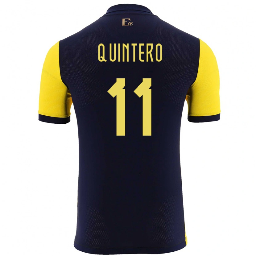 Danxen Herren Ecuador Edwin Quintero #11 Gelb Heimtrikot Trikot 24-26 T-Shirt