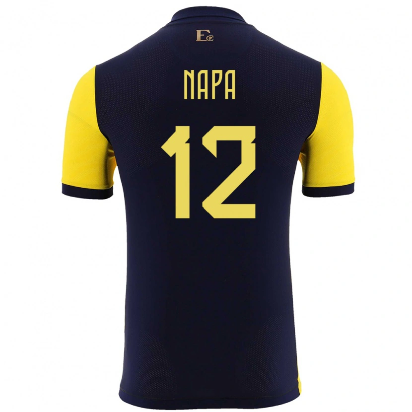 Danxen Herren Ecuador Gilmar Napa #12 Gelb Heimtrikot Trikot 24-26 T-Shirt