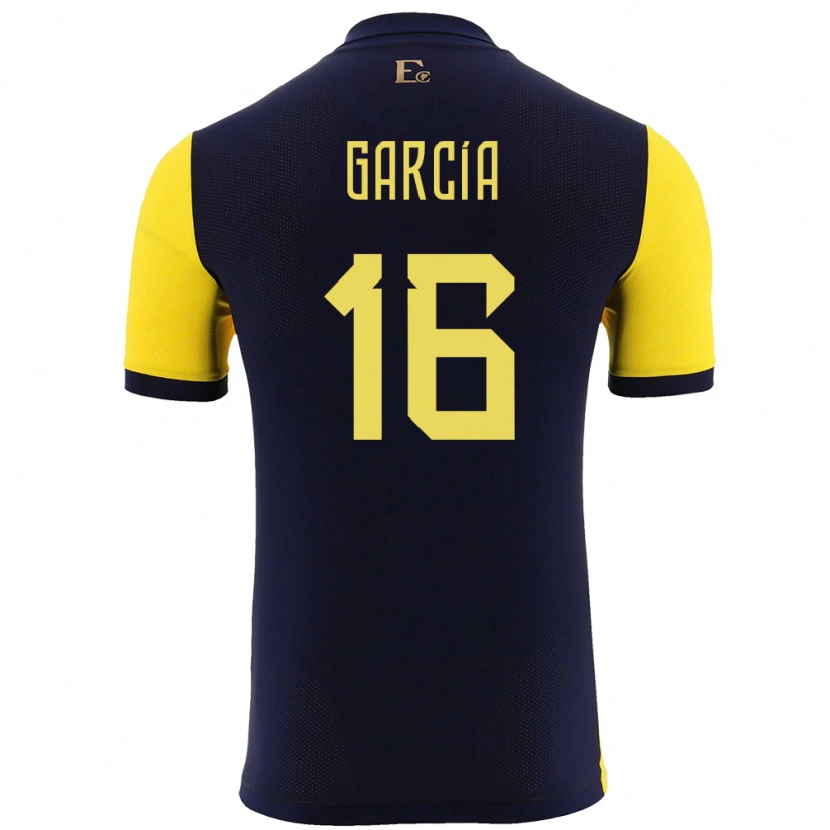 Danxen Herren Ecuador Yaxi García #16 Gelb Heimtrikot Trikot 24-26 T-Shirt