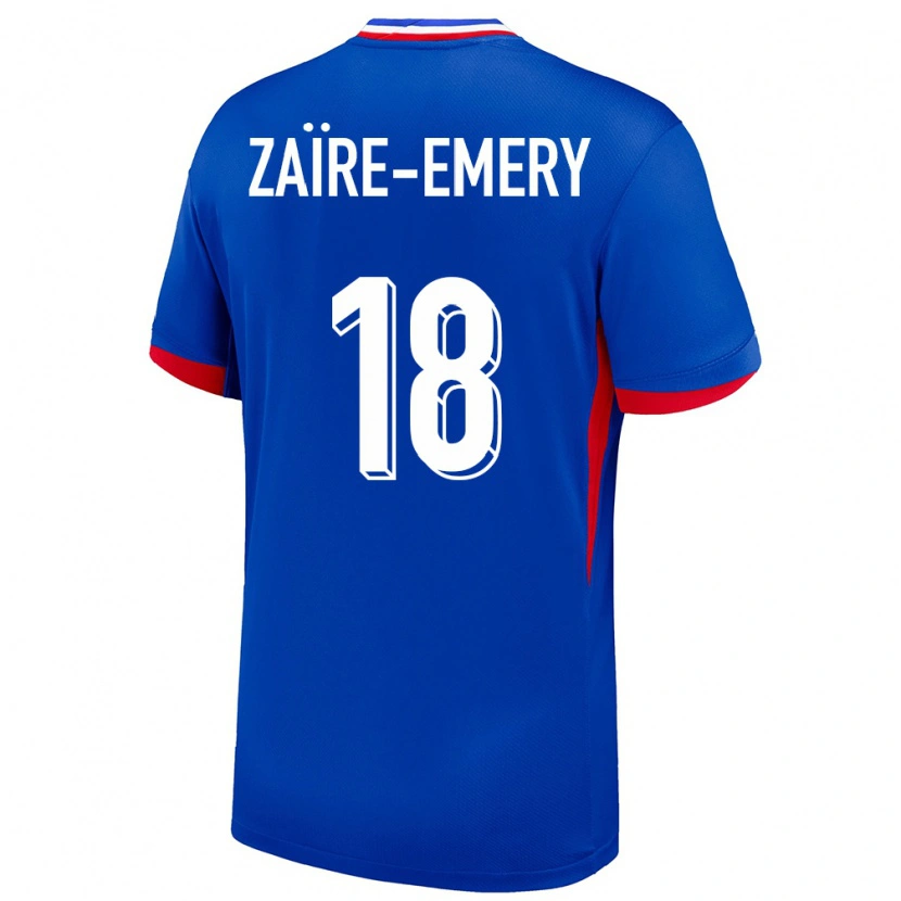 Danxen Herren Frankreich Warren Zaïre-Emery #18 Blau Heimtrikot Trikot 24-26 T-Shirt