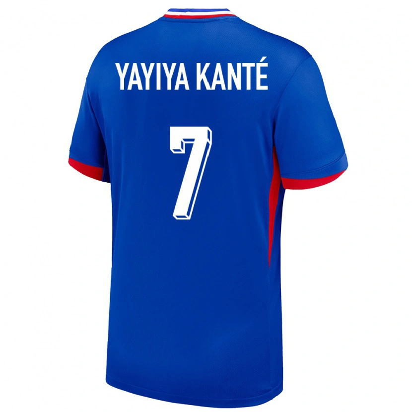Danxen Herren Frankreich Ibrahim Yayiya Kanté #7 Blau Heimtrikot Trikot 24-26 T-Shirt