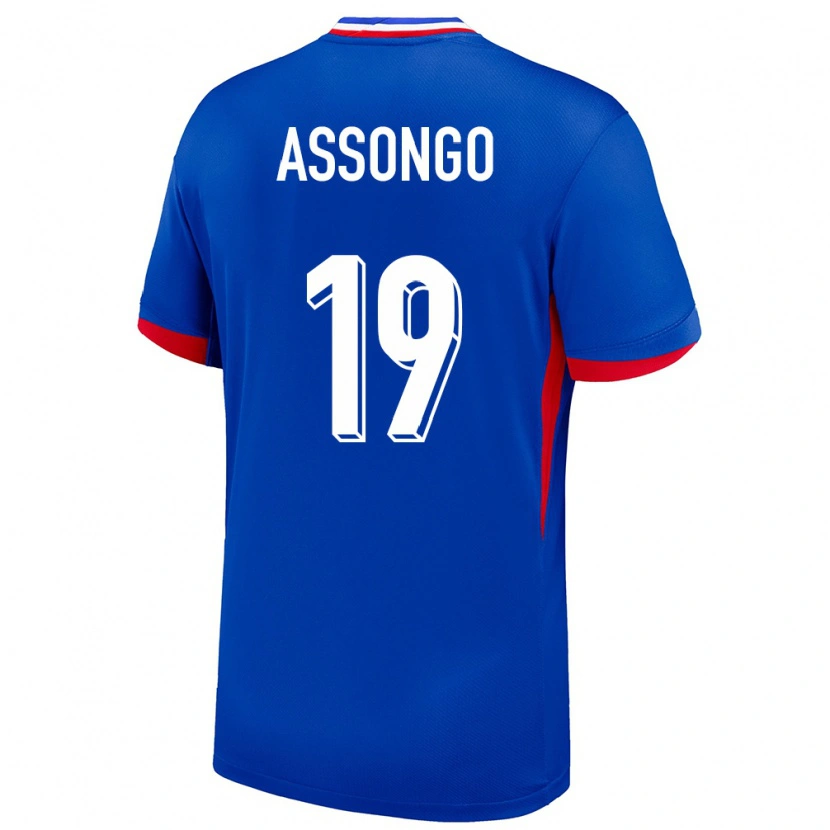 Danxen Herren Frankreich Ilan Assongo #19 Blau Heimtrikot Trikot 24-26 T-Shirt