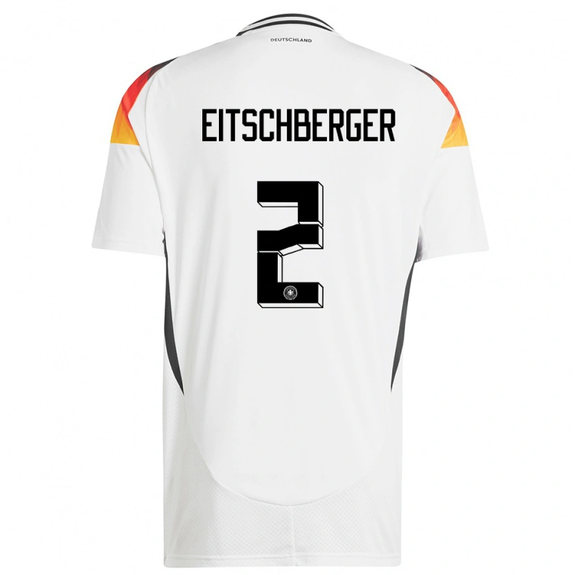 Danxen Herren Deutschland Julian Eitschberger #2 Weiß Heimtrikot Trikot 24-26 T-Shirt