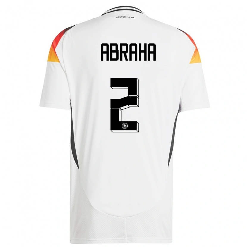 Danxen Herren Deutschland Natnael Abraha #2 Weiß Heimtrikot Trikot 24-26 T-Shirt