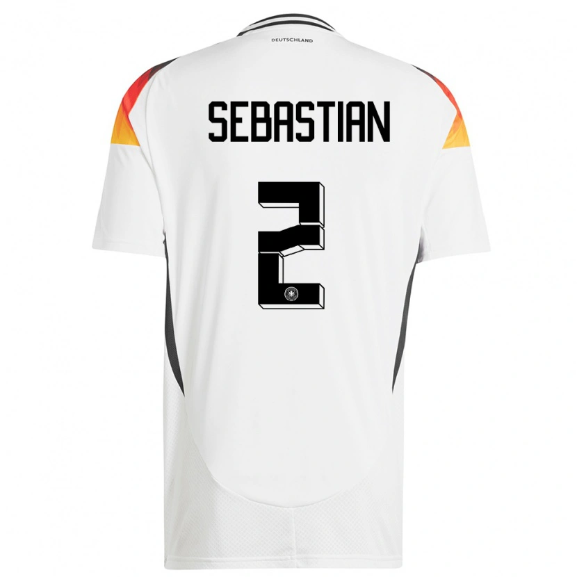 Danxen Herren Deutschland Jordy Sebastian #2 Weiß Heimtrikot Trikot 24-26 T-Shirt