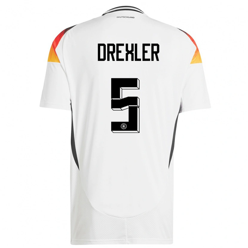 Danxen Herren Deutschland Tim Drexler #5 Weiß Heimtrikot Trikot 24-26 T-Shirt