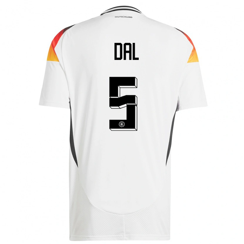 Danxen Herren Deutschland Maxim Dal #5 Weiß Heimtrikot Trikot 24-26 T-Shirt