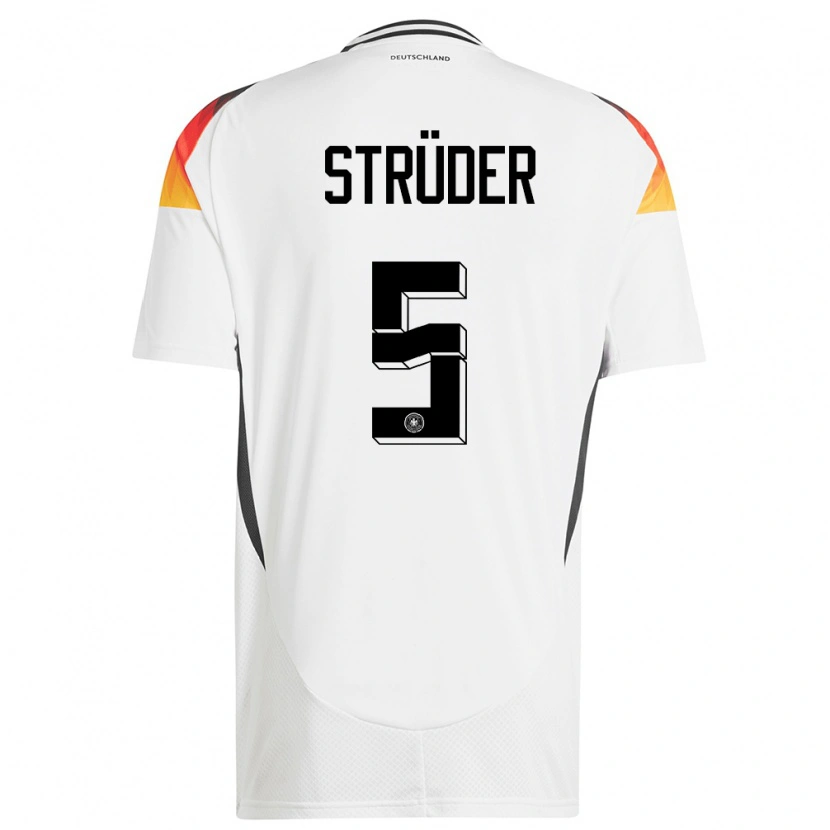 Danxen Herren Deutschland Mika Strüder #5 Weiß Heimtrikot Trikot 24-26 T-Shirt