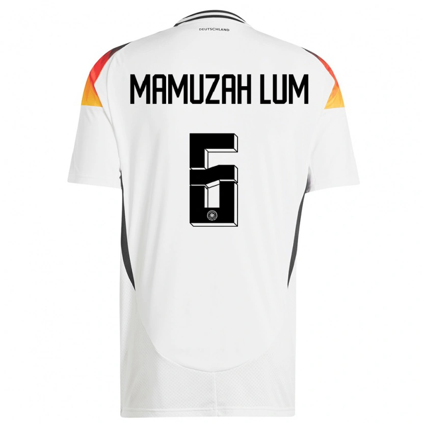 Danxen Herren Deutschland Boris Mamuzah Lum #6 Weiß Heimtrikot Trikot 24-26 T-Shirt