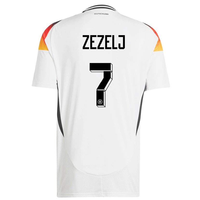 Danxen Herren Deutschland Neno Zezelj #7 Weiß Heimtrikot Trikot 24-26 T-Shirt