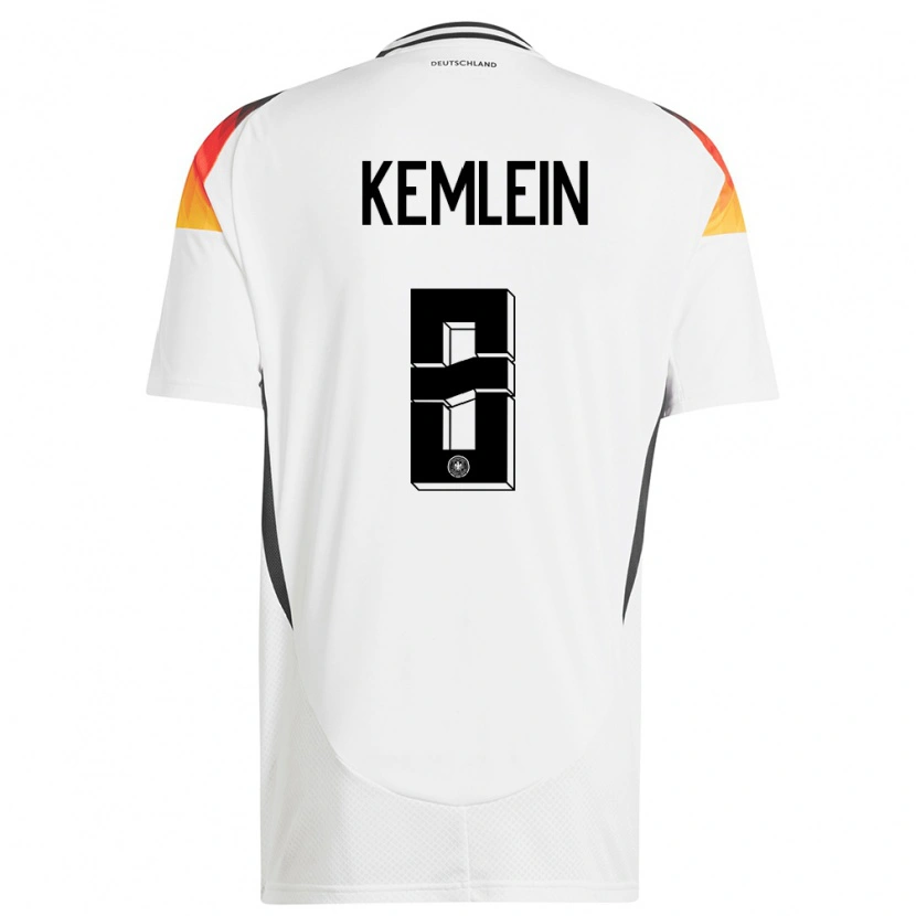 Danxen Herren Deutschland Aljoscha Kemlein #8 Weiß Heimtrikot Trikot 24-26 T-Shirt