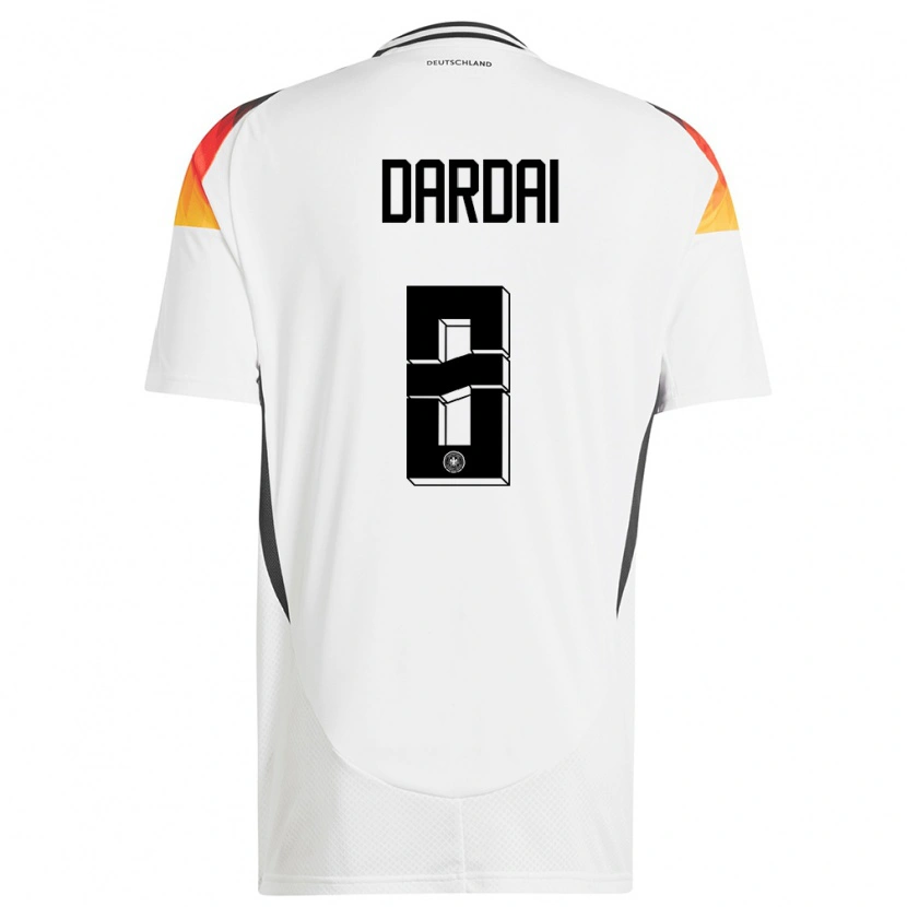 Danxen Herren Deutschland Bence Dárdai #8 Weiß Heimtrikot Trikot 24-26 T-Shirt