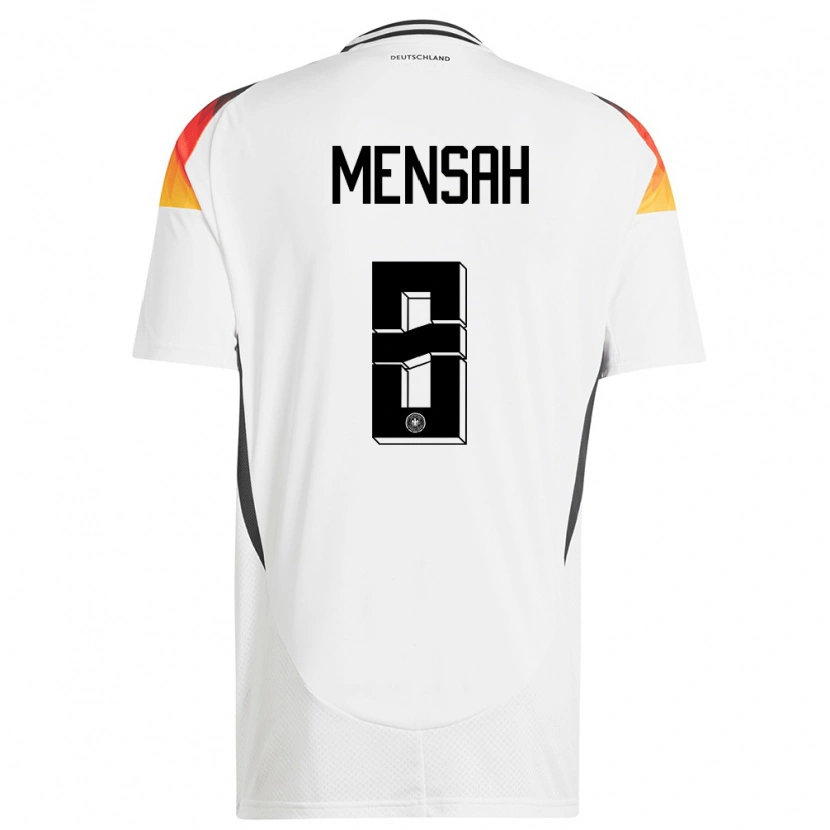 Danxen Herren Deutschland Naba Mensah #8 Weiß Heimtrikot Trikot 24-26 T-Shirt