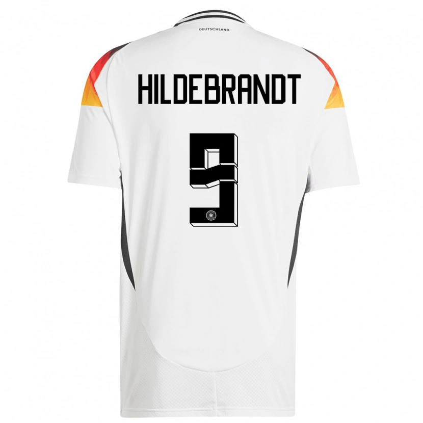 Danxen Herren Deutschland Niklas Hildebrandt #9 Weiß Heimtrikot Trikot 24-26 T-Shirt