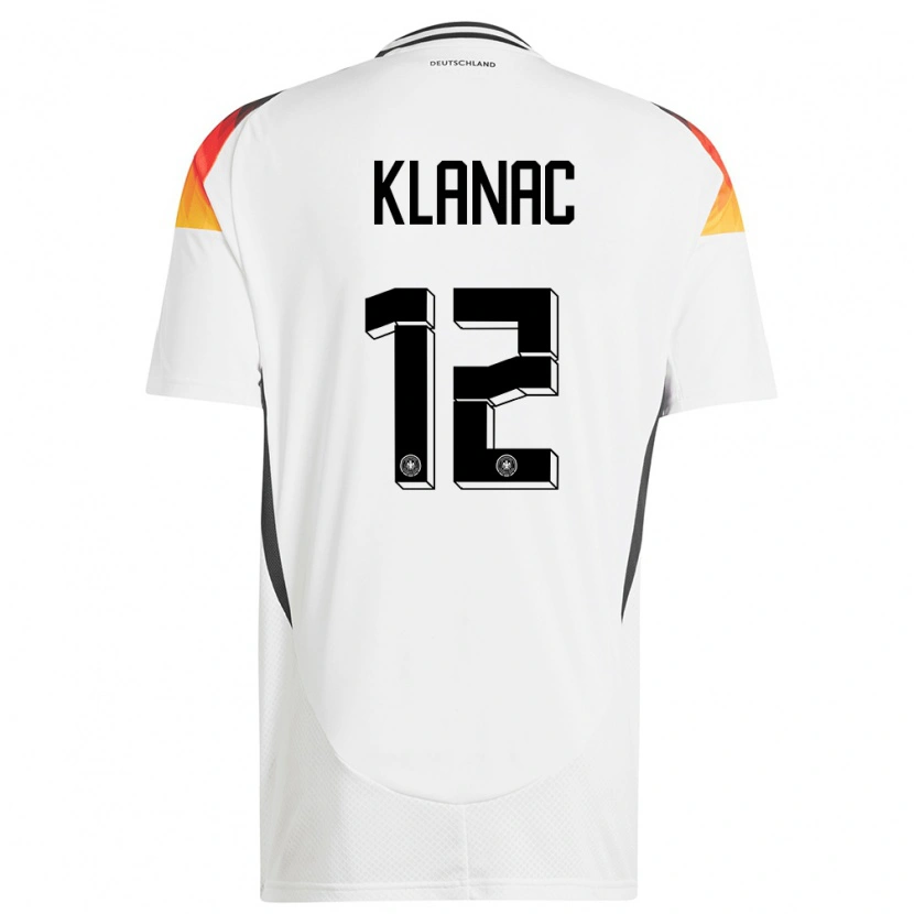 Danxen Herren Deutschland Leon Klanac #12 Weiß Heimtrikot Trikot 24-26 T-Shirt