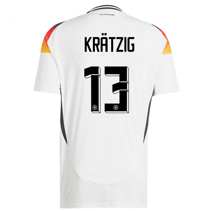 Danxen Herren Deutschland Frans Krätzig #13 Weiß Heimtrikot Trikot 24-26 T-Shirt