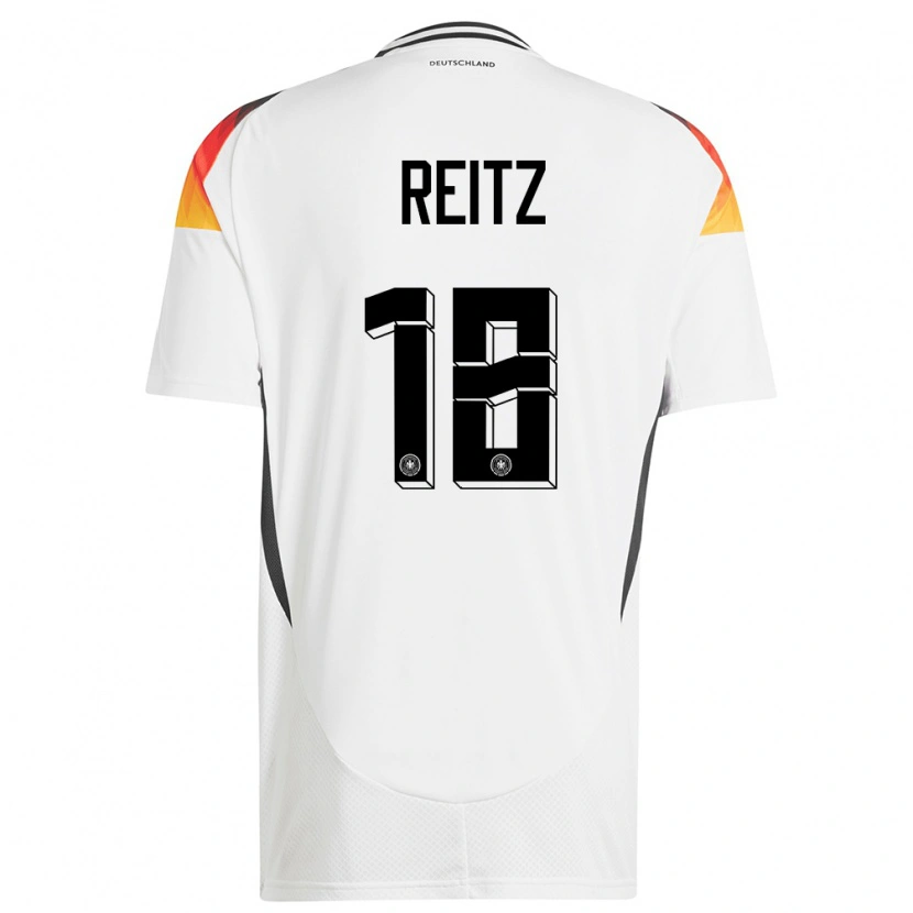 Danxen Herren Deutschland Rocco Reitz #18 Weiß Heimtrikot Trikot 24-26 T-Shirt