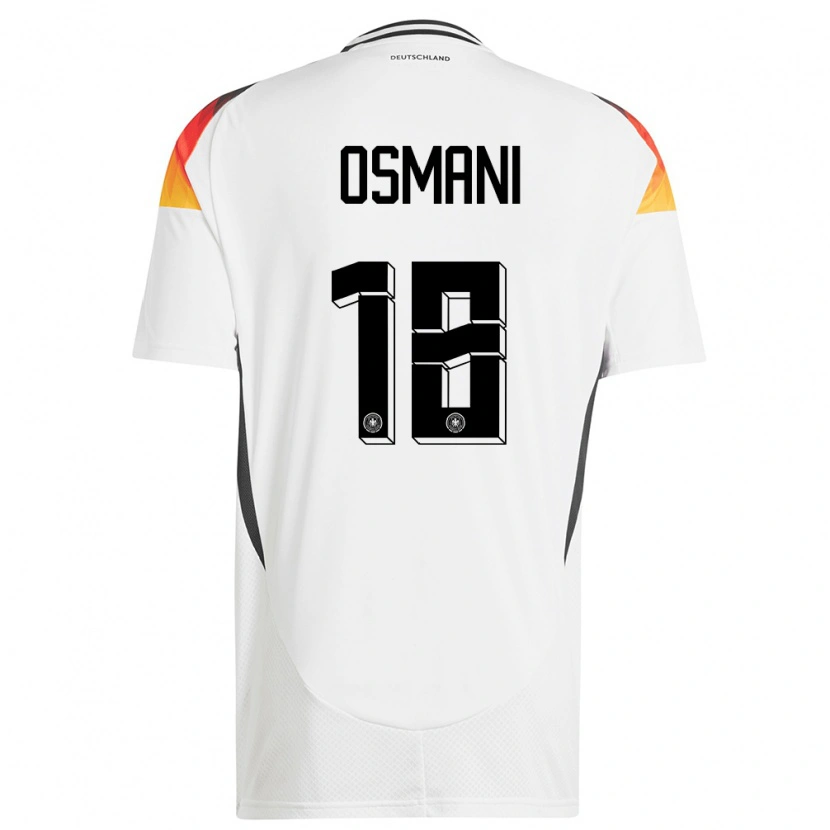 Danxen Herren Deutschland Erblin Osmani #18 Weiß Heimtrikot Trikot 24-26 T-Shirt