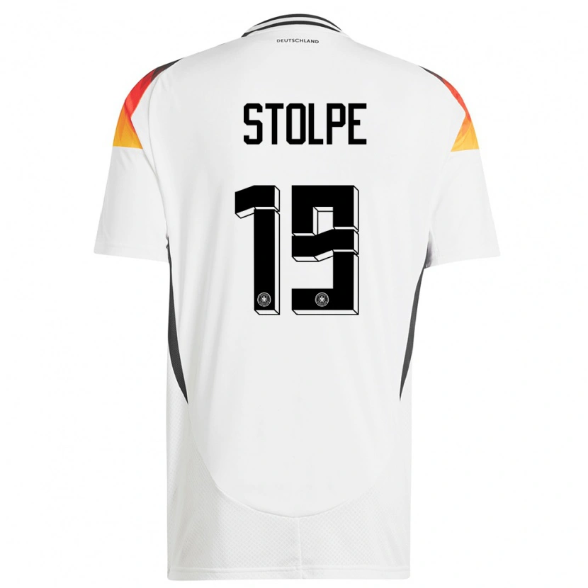 Danxen Herren Deutschland Robin Stolpe #19 Weiß Heimtrikot Trikot 24-26 T-Shirt