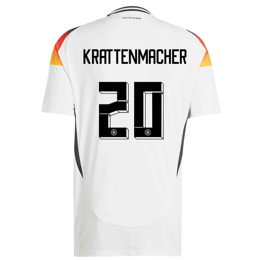 Danxen Herren Deutschland Maurice Krattenmacher #20 Weiß Heimtrikot Trikot 24-26 T-Shirt