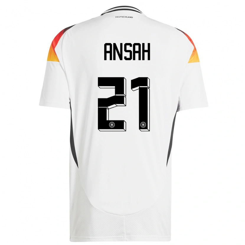 Danxen Herren Deutschland Ilyas Ansah #21 Weiß Heimtrikot Trikot 24-26 T-Shirt