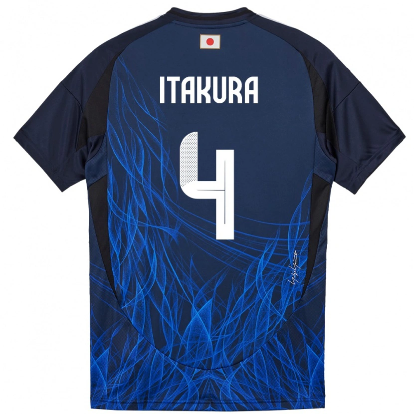 Danxen Herren Japan Ko Itakura #4 Dunkelblau Heimtrikot Trikot 24-26 T-Shirt