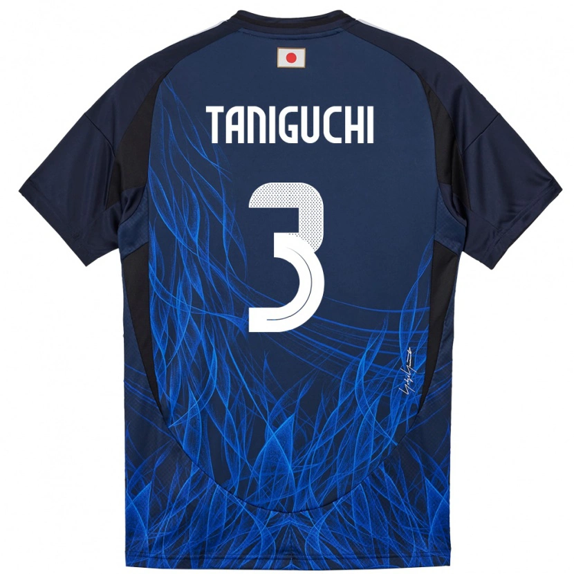Danxen Herren Japan Shogo Taniguchi #3 Dunkelblau Heimtrikot Trikot 24-26 T-Shirt