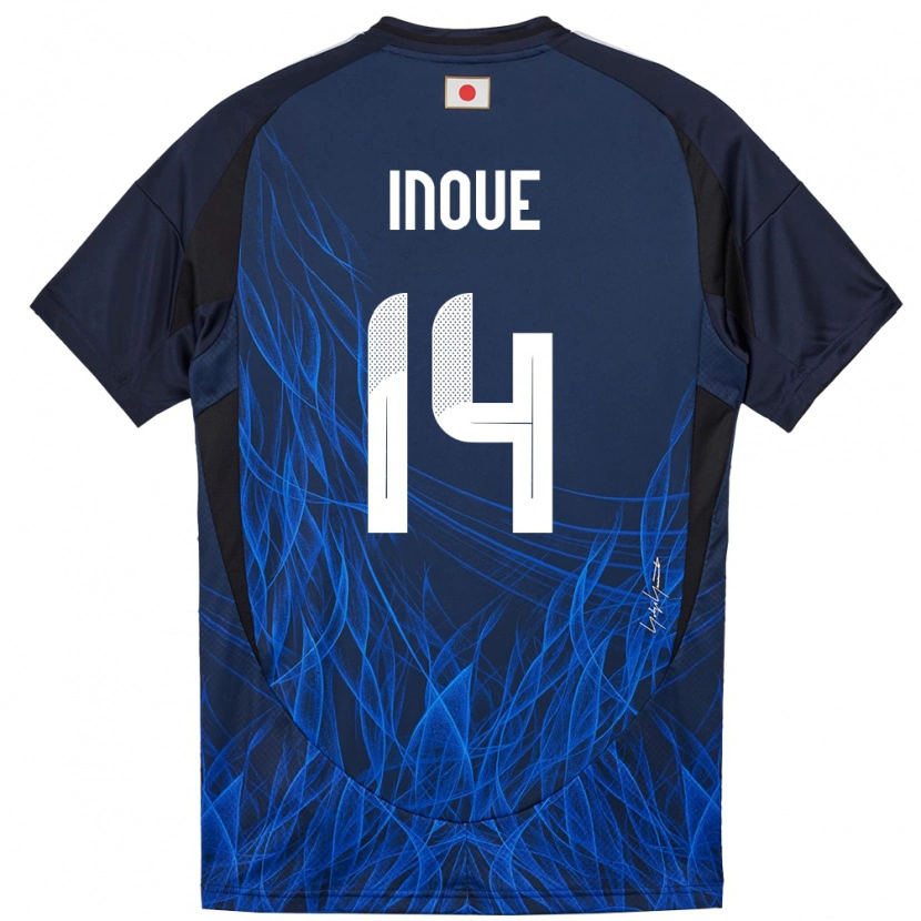 Danxen Herren Japan Ayaka Inoue #14 Dunkelblau Heimtrikot Trikot 24-26 T-Shirt
