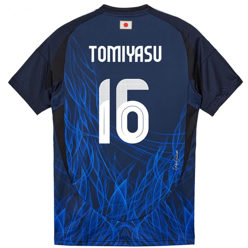 Danxen Herren Japan Takehiro Tomiyasu #16 Dunkelblau Heimtrikot Trikot 24-26 T-Shirt